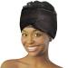 DONNA Satin Lined Mesh Wrap 1pc Argan Velcro Mesh Wrap Women's Silk Hair Wrap Black