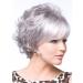 SEVENCOLORS Natural Curly Short Grey Pixie Cut Wig for White Women - Silver Synthetic Hair, White Bangs - Older Lady Wig - Buy Online on GoSupps.com