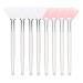 8 pieces fan mask brushes soft fan brush make-up brushes acid applianter beauty brush make-up tools for beauty salon peeling sleep mask masking tools (pink white)