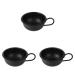 Frcolor 3st Razor shell made of metal shaving cup of shaving shaving bowl shell bowl for the wet shave hair dairy coal shaving foam foam foam shaver set men shave man hair removal blackx3stk 9.2*9.2cmx3pcs