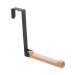 CIYODO Door Hook Closet Hooks for Wall Vinyl Siding Hooks Cement Over Door Towel Rack Solid Wood Towel Hook 17.5X16CM Black