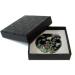 Mother of Pearl Lily Compact Makeup Pocket Round Purse Cosmetic Mirror in Black Lily Black - Buy Online on GoSupps.com