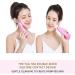 RIYAN 3In1 Silicone Cleansing Brush Deep Cleaning Remove Blackhead Acne Pore Clean Electric Face Cleaner Rose Red - Buy Online on GoSupps.com