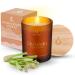 Citronella Stress Relief Candle - 8.5 oz Natural Coconut Wax for Summer Yoga - Perfect Father's Day and Birthday Gifts for Men and Women