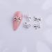10pcs Nail Art Ribbon Bow Studs Silver Golden Metal 3D Butterfly Charms Nail Decoration Manicure DIY Design Accessories (8031)