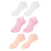 Silicone Socks Moisturising Socks Silicone Socks for Dry Cracked Feet Women 3 Pairs Soft Moisturizing Socks Anti Slip Women Spa Pedicure Gel Socks Aloe Sock for Softening Rough Skin Calluses