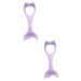 Didiseaon 2pcs Miss Drawing Portable Girls Function Cosmetic Guide Tail Marscara Wear-resistant Reusable -in- 15X5.7CMx2pcs Violetx2pcs