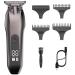 Hair Clippers Hair Clipper Professional Electric Trimmer With LED Screen Washable Rechargeable Men Strong Power Steel Cutter Head(Brown)
