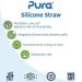 Pura Bundle: 2 Certified BPA-Free Silicone Straws - Eco-Friendly & Plastic-Free - Buy Online on GoSupps.com
