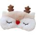 Elk Silk Plush Eye Sleep Mask - Soft and Comfortable Eye Cover for Women - Perfect Christmas Gift - Beige - Buy Online on GoSupps.com