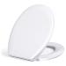 Round Toilet Seat with Adjustable Hinges Slow Close Toilet Seat Never Loosen and Provide The Round Quick Release Toilet Seat 36X42cm White Little Surprise