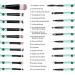 Premium 20-Piece Green Makeup Brush Set - Soft Synthetic Hair for Eyeshadow Brows & Eyeliner - Lightweight & High-Quality - Buy Online on GoSupps.com