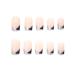Justotry 24 Pcs Glitter Black French Artificial Nails | Stylish Press-On Square Fake Nails for Women - Buy Online on GoSupps.com