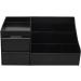 Black Large Makeup Organizer with 2 Storage Drawers for Dresser Vanity - Cosmetic Display and Bathroom Countertop Organizer for Skincare, Nail Polish, Lipstick, Jewelry - Ideal for Bedroom and Bathroom - Buy Online on GoSupps.com