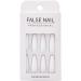Brishow Long Coffin False Nails - White Ballerina Stick on Nails for Women and Girls - Buy Online on GoSupps.com