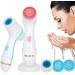 High-End Silicone Facial Cleansing Brush | Exfoliating & Blackhead Cleaning Pores | USB Electric Cleaning Brush (Blue) - Buy Online on GoSupps.com