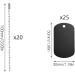 YapitHome 25 Pcs Blank Dog Tags Engraving Blanks Anodised Aluminium Blanks for Necklace Bracelet Dog Tags Making black - Buy Online on GoSupps.com