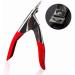 PSGS 2 Colors U-Shaped False Tips Trimmer Manicure Cutter Tool Stainless Steel Acrylic UV Gel False Nail Tip Clipper Scissors (Color : Red) - Buy Online on GoSupps.com