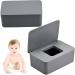 ZDQC 2 pieces of wet cloth box wet wipes donor box toilet paper box with lid napkin box baby wet cloth box towel box napkin box with lid) 2/gray