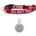 Cat Collar DO NOT Feed in Red Pink Or Blue Safety Release & Optional Engraved ID Tag (Red 25mm Plain Silver Tag) - Buy Online on GoSupps.com