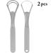 U-Shaped Tongue Brush - 2 Pack Stainless Steel Tongue Scraper for Adults | Double & Single Layer Oral Hygiene - Buy Online on GoSupps.com