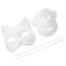 DearmaMy cat 2 pieces of cat masks monkey masks white fox masks Paintable animal masks empty DIY masks Ausmeaksken for masquerade christmas cosplay costume accessories white paper