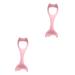 NOLITOY 2pcs Eyeliner Auxiliary Artifact Lash Kit Eyeshadow Applicators Silicone Eyeliner Stencils Cosmetic 15X4.5CMx2pcs Pinkx2pcs