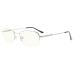 Eyekepper Blue Light Blocking Reading Glasses Bendable Titanium Memory Readers Half-Rim Computer Glasses Light Amber Tinted Lenses (Silver +3.00) +3.00 04-silver
