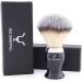 Jag Shaving Razor brush - shaving brush with synthetic silver tip - shaving cream brush - shaving brush for men - and women - for rich foam - ergonomic design - black