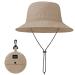Durio Waterproof Bucket Hats for Men Women Outdoor Packable Sun Hat Summer Travel Beach Bucket Hat Unisex One Size Khaki