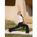 YOLIX Black Flare Yoga Pants for Women - Crossover Bootcut High Waisted Leggings, Medium Dark Grey - Buy Online on GoSupps.com