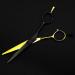 Hair Cutting Scissors 5.5 Inch Professional Japan 440c Two-Tailed Gold & Black Hair Scissors Cutting Barber Haircut Thinning Shears Hairdressing Scissors Set - Buy Online on GoSupps.com