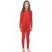 Bodtek Girls Thermal Long Underwear Set - Red, X-Small | Fleece Lined Long Johns for Kids - Buy Online on GoSupps.com