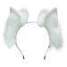 TQUXNGA Cosplay ry Animal Dog Ears Hair Hoop Costume Cosplay Long Headpiece for Halloween Party Decoration White