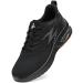 Mishansha Men's Running Walking Shoes Air Cushion Fashion Sneaker Sport Gym Jogging Tennis Shoes US Men 7.5-15 10 Raisin Black