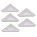 5pcs Plastic Triangle Rhinestone Nail Art Storage Box Plate Tray Holder Container Glitter Cup