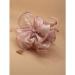 Pink Chiffon fabric flower & feathers fascinator on aliceband Wedding Races - Buy Online on GoSupps.com