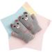 Kids Toddlers Knitted Gloves Mittens with String | Boys Girls Magic Stretch Mittens | Thick Fleece Lined Baby Infant Winter Warm Mittens | Cartoon Cosy Full Finger Gloves | Xmas Gift | Ages 0-3 | B-grey - Buy Online on GoSupps.com