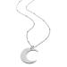 Oralgo's necklace with a moon pendant made of stainless steel Ayatul coursei crescent of the key bone Arabic religious Islamic choker jewelry gift silver