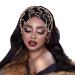 NAISKA Rhinestone Headband Wedding Tiara Fashion Headpieces Forehead Jewelry Head Chain Crystal Headpiece Bridal Hair Accessories Birthday Party Jewelry for Women and Girls Gold