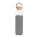 Soma BPA-Free Glass Water Bottle with Silicone Sleeve, Gray, 25oz