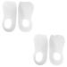 Mobestech 2 Pairs Foot Insoles Shoe Inserts Men O Type Leg Shoe Inserts Arch Foot Pads Foot Supplies Plantar Insoles Practical Foot Pad Care TPR Insole Pad Man White