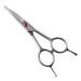 FOGOSP 4.5" Curved Dog Scissors for Grooming Face and Paws with Safety Round Tip for Small Dogs Face Paw Ears Trimmer Professional Small Cat Grooming Shears (4.5" Curved, Gray)