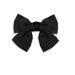Black Satin Bow Hair Clips - Vintage Solid Color Bowknot French Barrette Simple Hair Fastener Accessories for Women and Girls