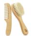 Natural Soft Newborn Baby Brush Set   Goat Hair Bristles with Eco-Friendly Wood Handle | Wooden Infant Cutie Comb by PomPerfect