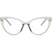 LJczka Cat Eyes Blue Light Blocking Glasses for Women - Retro Clear Gray Style for PC TV & Mobile - Buy Online on GoSupps.com