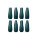 Buy Bufenia Matt Pure Colorful Artificial Nails - Long Ballerina Coffin Press-On Set (24pcs Dark Green) for Women & Girls - Buy Online on GoSupps.com