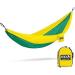 ENO, DoubleNest Hammock - Lightweight, Portable, 1 to 2 Person Hammock - for Camping, Hiking, Backpacking, Travel, a Festival, or The Beach, Emerald/Yellow
