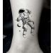 SanerLian Set of 5 Waterproof Temporary Fake Tattoo Stickers Astronaut Planet