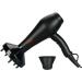 MHU 2nd Generation Pro Salon 1875W Fast Drying Hair Dryer Low Noise Ionic Ceramic Blow Dryer 2 Speed and 3 Heat Settings Ac Infrared Heat with Concentrator & Diffuser Black - Buy Online on GoSupps.com